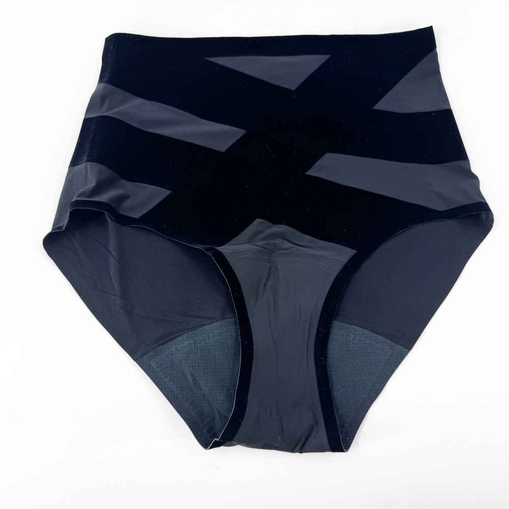 Knix Velvet High Rise Shapewear Panties Black XL Tummy Control Briefs‎